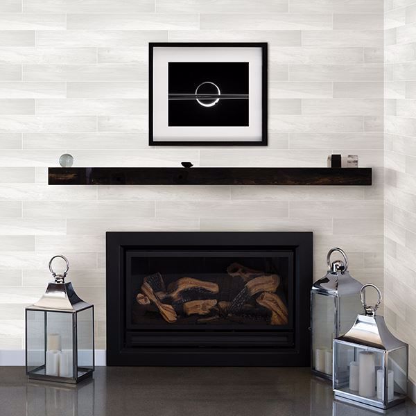 A Street Prints Titan White Wood Wallpaper