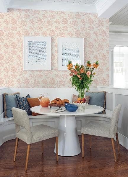 A Street Prints Tortuga Pink Coral Weave Wallpaper
