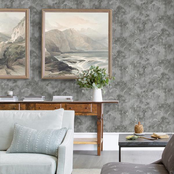 A Street Prints Toula Silver Abstract Wallpaper
