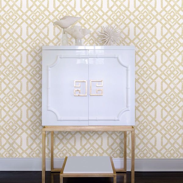 A Street Prints Traverse Beige Trellis Wallpaper