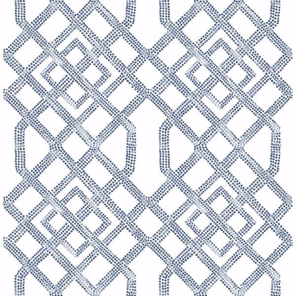 a street prints Traverse Blue Trellis Wallpaper