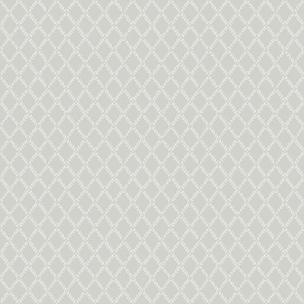 a street prints Trevor Grey Leaf Trellis Wallpaper