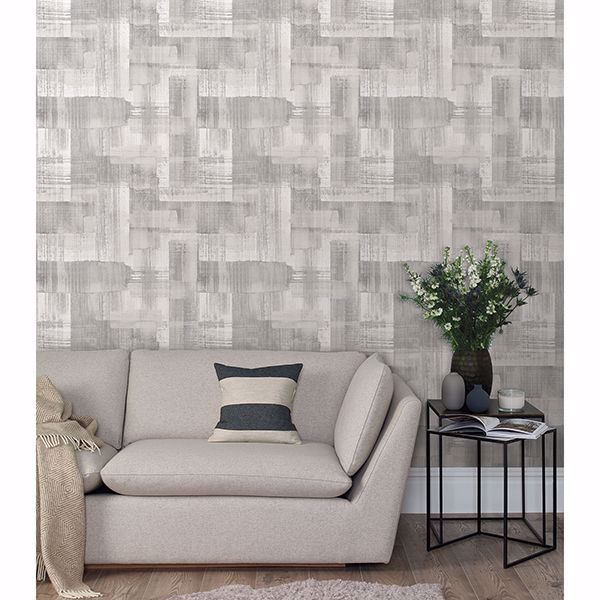 A Street Prints Trosa Grey Brushstroke Wallpaper