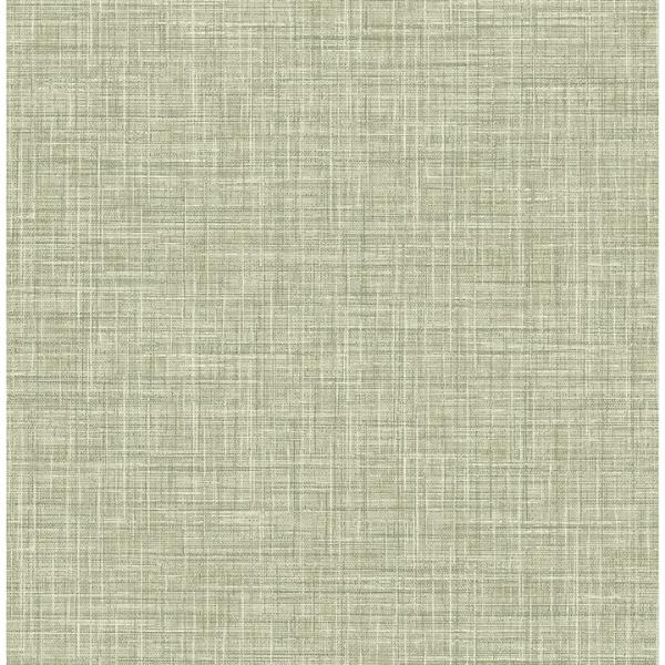 a street prints Tuckernuck Green Linen Wallpaper