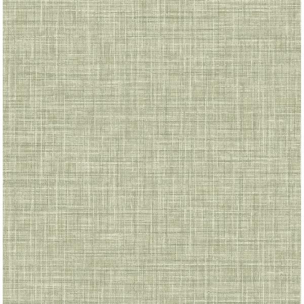 a street prints Tuckernuck Green Linen Wallpaper