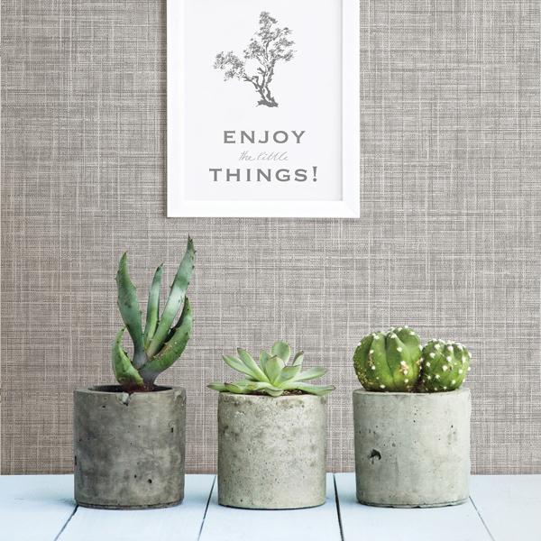 A Street Prints Tuckernuck Grey Linen Wallpaper