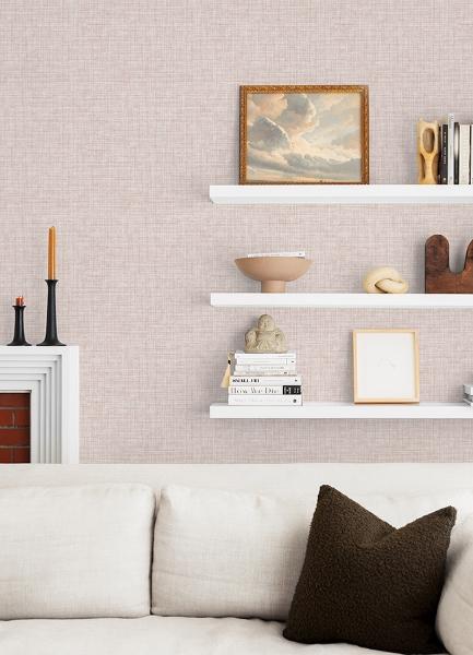 A Street Prints Tuckernuck Pink Linen Wallpaper