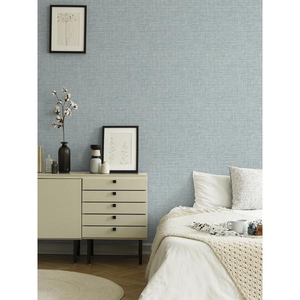 A Street Prints Tuckernuck Slate Linen Wallpaper