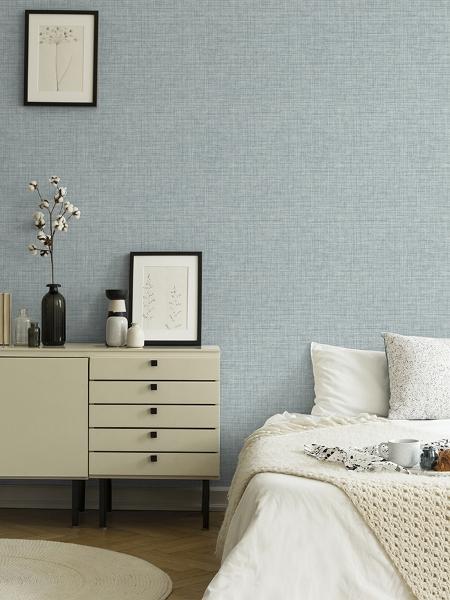 A Street Prints Tuckernuck Slate Linen Wallpaper