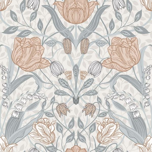 a street prints Tulipa Off-White Floral Wallpaper