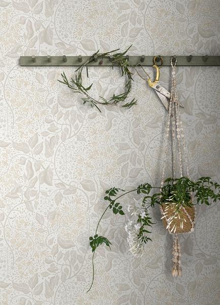 A Street Prints Turi Khaki Twining Vines Wallpaper