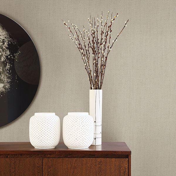 A Street Prints Tweed Taupe Texture Wallpaper