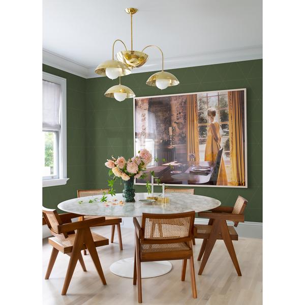 A Street Prints Twilight Moss Geometric Wallpaper