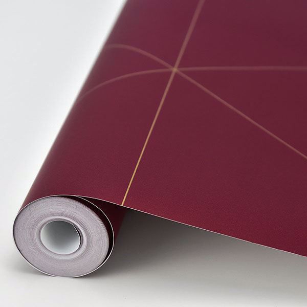 A Street Prints Twilight Red Geometric Wallpaper