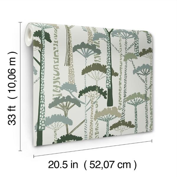 A Street Prints Unify Green Forest Wallpaper