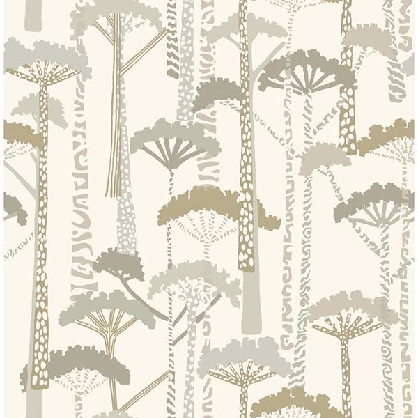 a street prints Unify Metallic Forest Wallpaper
