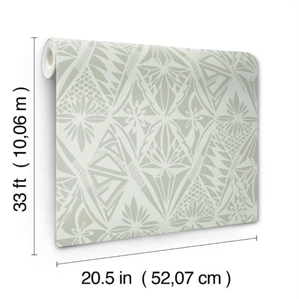 A Street Prints Urbane Sage Diamonds Wallpaper