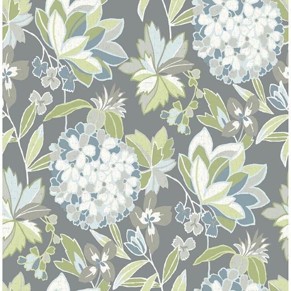 a street prints Valdivian Aqua Floral Wallpaper