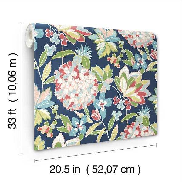 A Street Prints Valdivian Fuchsia Floral Wallpaper