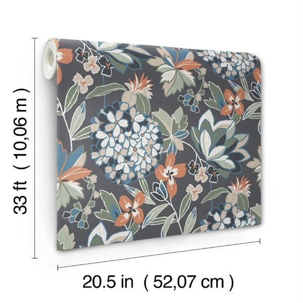 A Street Prints Valdivian Moss Floral Wallpaper