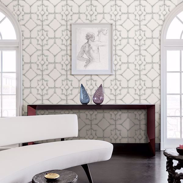 A Street Prints Verandah Grey Shibori Wallpaper