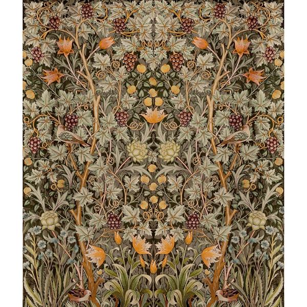 a street prints Vine Embroidery Green Wall Mural