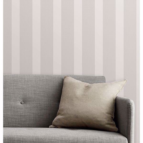 A Street Prints Visby Silver Stripe Wallpaper