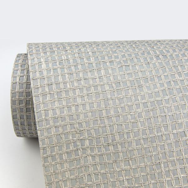 A Street Prints Wancahi Grey Grasscloth Wallpaper