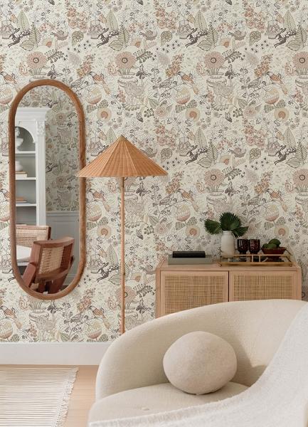 A Street Prints Whimsy Coral Fauna Wallpaper