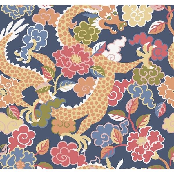 a street prints Yanci Orange Dragon Wallpaper