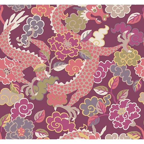 a street prints Yanci Plum Dragon Wallpaper