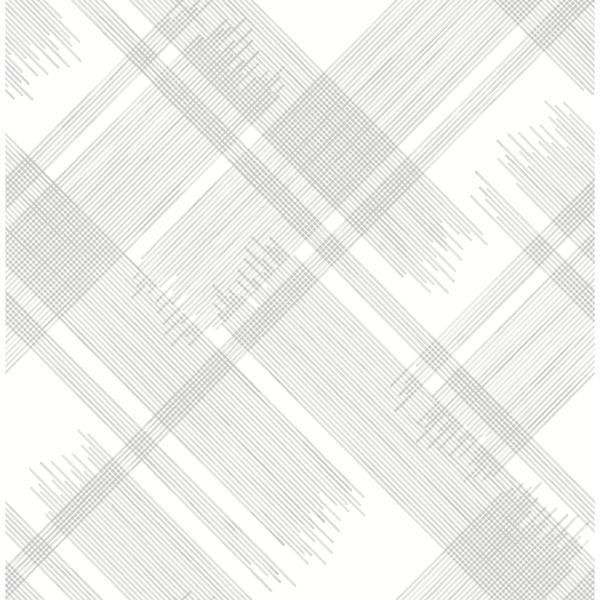 a street prints Zag Grey Modern Plaid Wallpaper