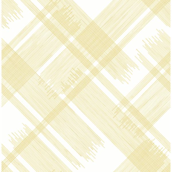 a street prints Zag Yellow Modern Plaid Wallpaper