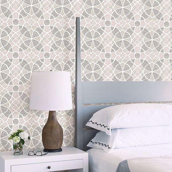 A Street Prints Zazen Rose Geometric Wallpaper