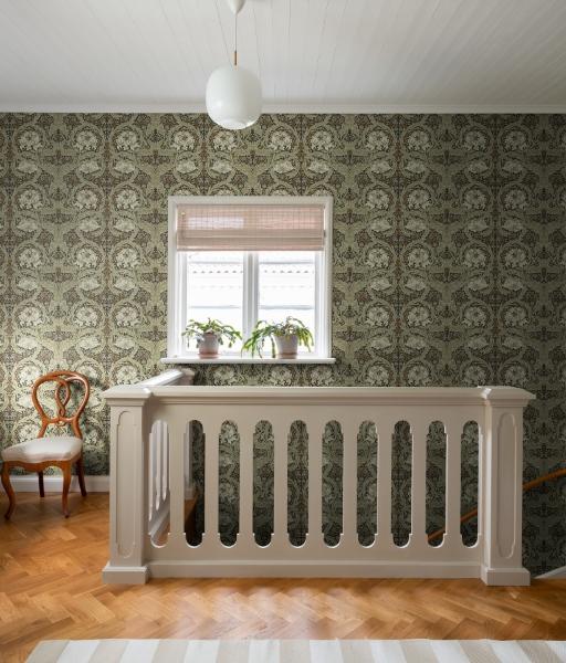 A Street Prints African Marigold Black Floral Wallpaper