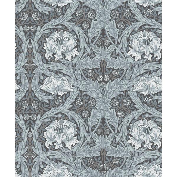 a street prints African Marigold Dark Blue Floral Wallpaper