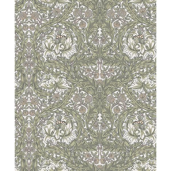 a street prints African Marigold Green Floral Wallpaper