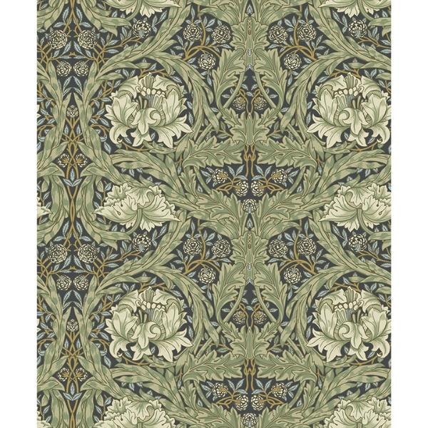 a street prints African Marigold Sea Green Floral Wallpaper