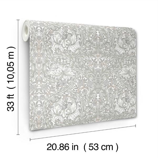 A Street Prints African Marigold White Floral Wallpaper