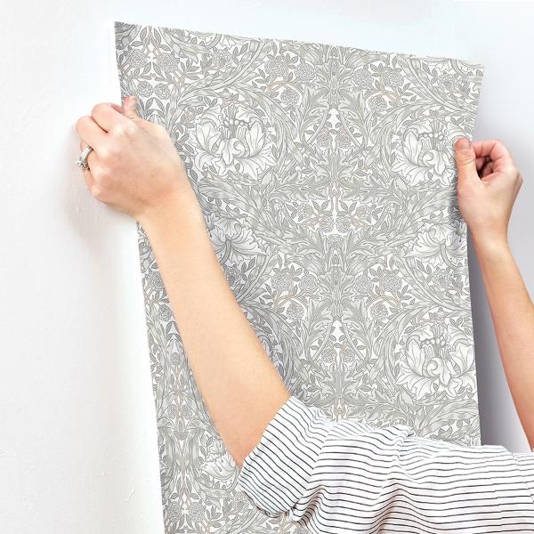 A Street Prints African Marigold White Floral Wallpaper