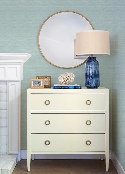 A Street Prints Agave Aqua Faux Grasscloth Wallpaper