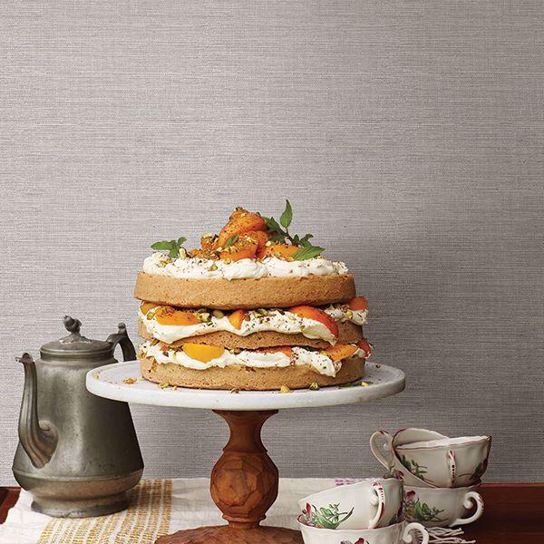 A Street Prints Agave Dove Faux Grasscloth Wallpaper