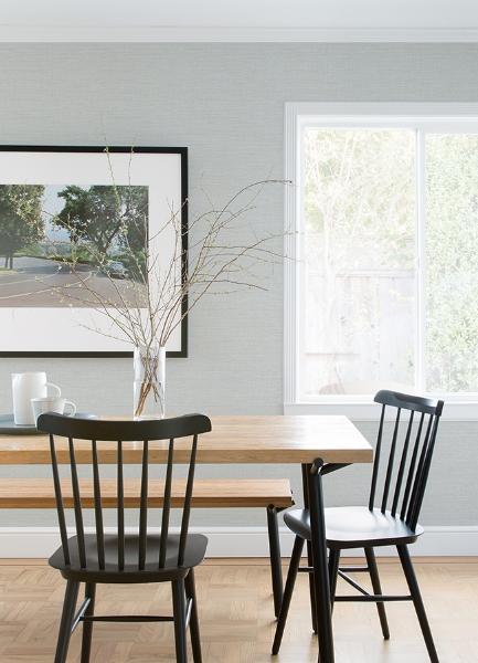 A Street Prints Agave Grey Faux Grasscloth Wallpaper