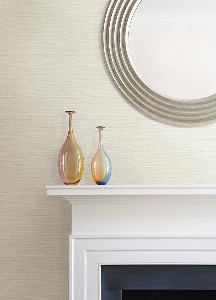 A Street Prints Agave Light Grey Faux Grasscloth Wallpaper