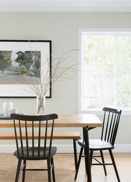 A Street Prints Agave Light Grey Faux Grasscloth Wallpaper