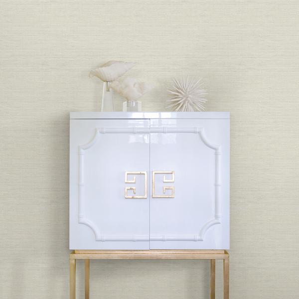 A Street Prints Agave Light Grey Imitation Grasscloth Wallpaper