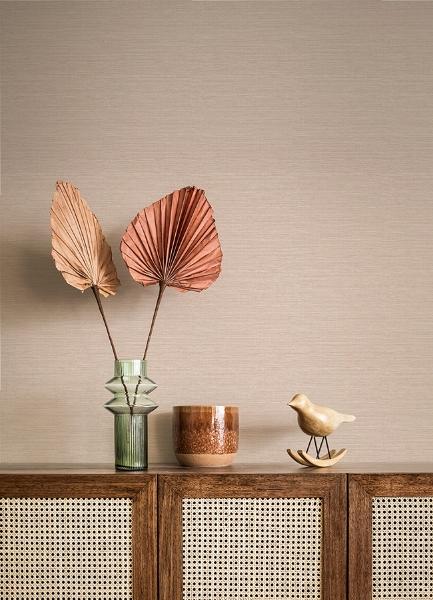 A Street Prints Agave Light Pink Faux Grasscloth Wallpaper