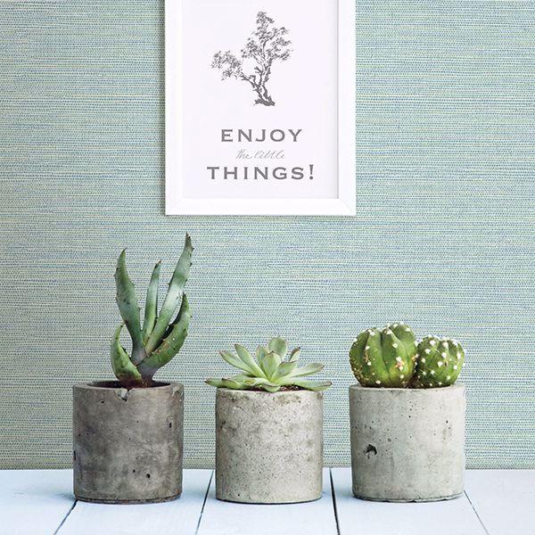 A Street Prints Agave Mint Faux Grasscloth Wallpaper