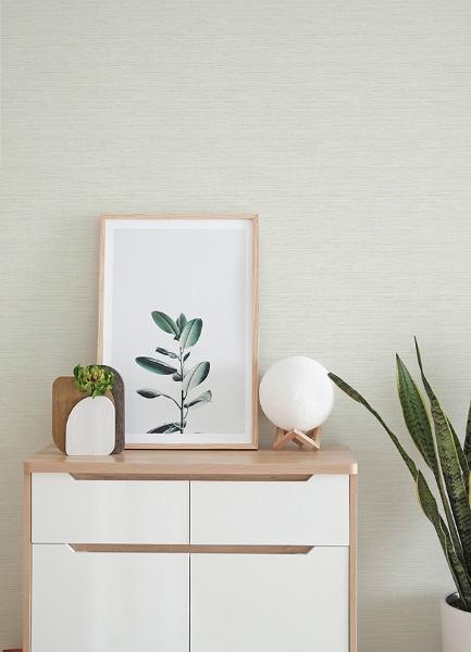 A Street Prints Agave Off-White Faux Grasscloth Wallpaper