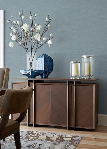 A Street Prints Agave Slate Faux Grasscloth Wallpaper